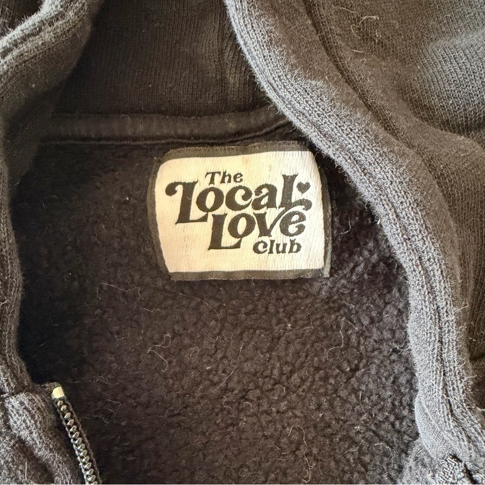 Black Zip-Up Hoodie with Small Red Logo 2XL - Picture 2 of 3